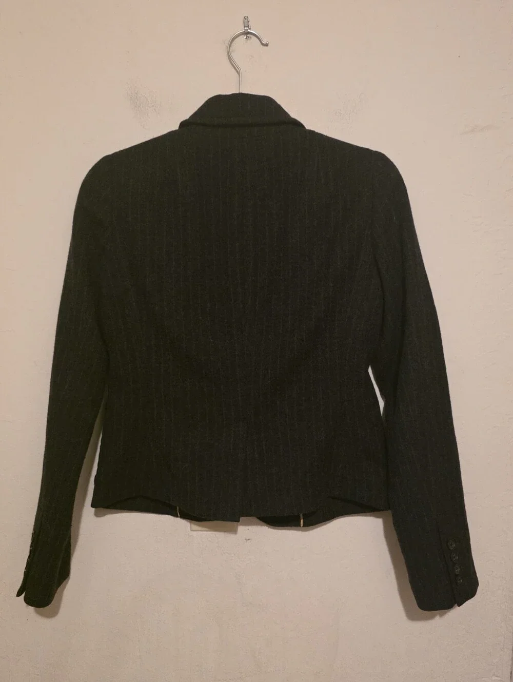 J.CREW Women's Black Pinstripe Wool Blazer Jacket Size 0